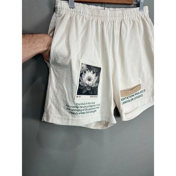 LA FLEUR DE LOTUS SHORTS Y2K Streetwear Sz M Rare Mens Stretch Grunge Retro - Picture 9 of 10